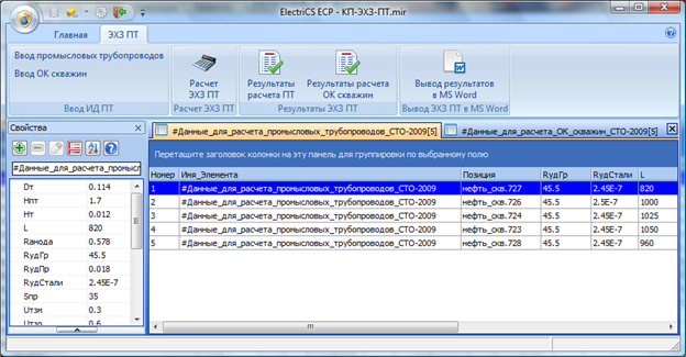 Исходные данные для расчета ЭХЗ промысловых трубопроводов
