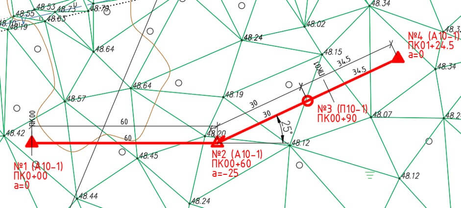 Расстановка опор на 2D-плане