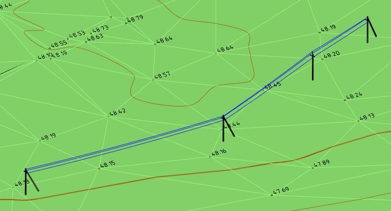 Расстановка опор на 3D-плане