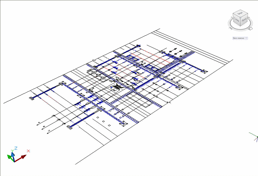 Компоновка оборудования в 2D-режиме модели