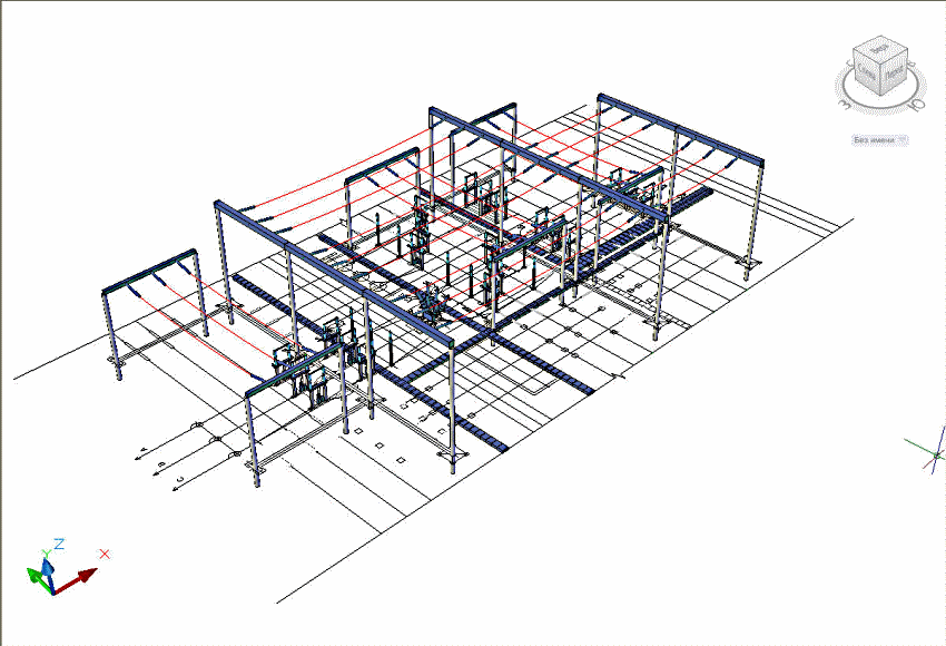 Компоновка оборудования в 3D-режиме модели