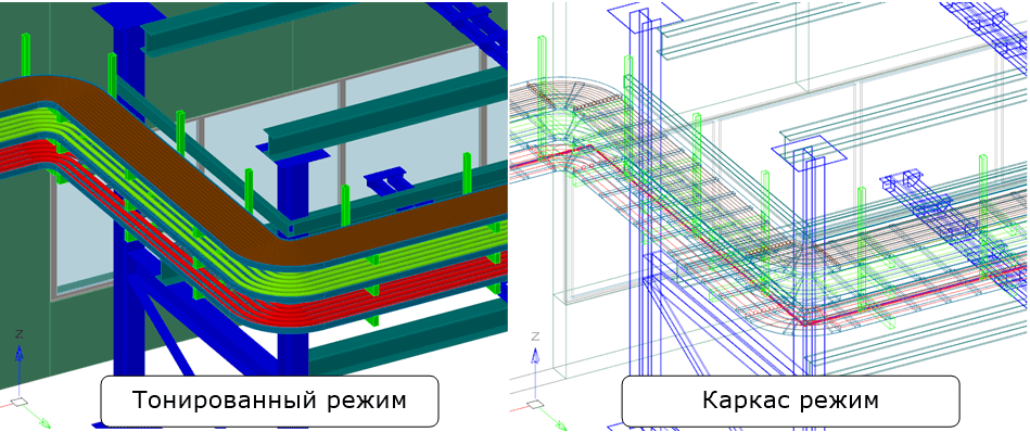 Пример кабельной трассы в 3D-модели