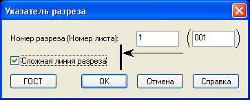 Указатель разреза